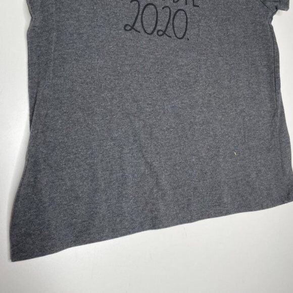 Rae Dunn Womens Top Size L Gray Short Sleeve Pullover T-Shirt Unlined Casual - Picture 6 of 9